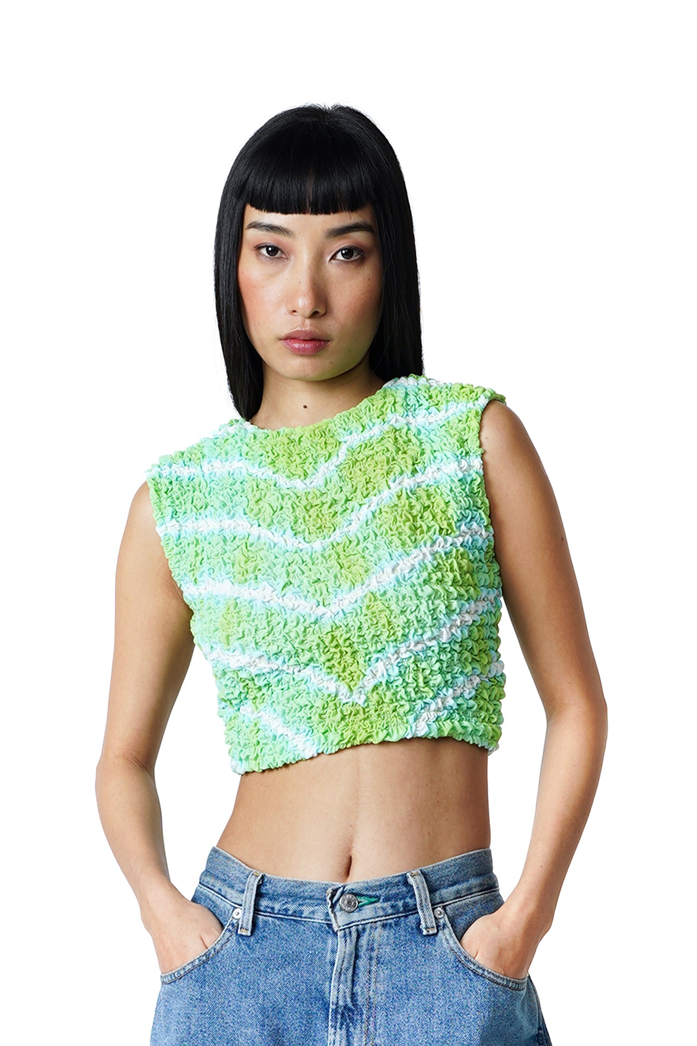 Bubble Smocked BB Top [Lime Light]