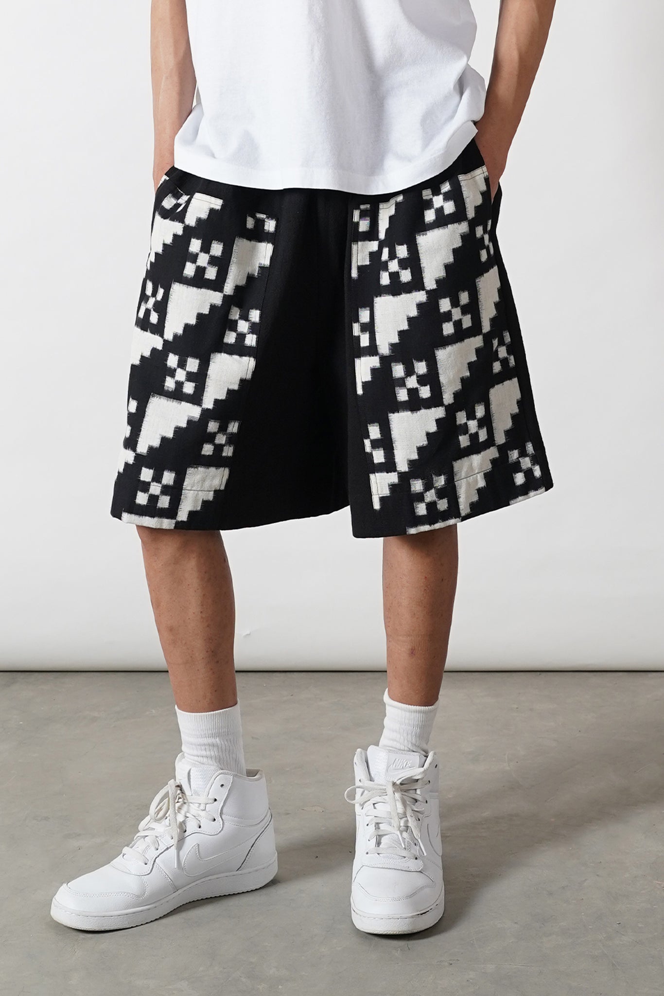 Ikat on Black Ball Shorts