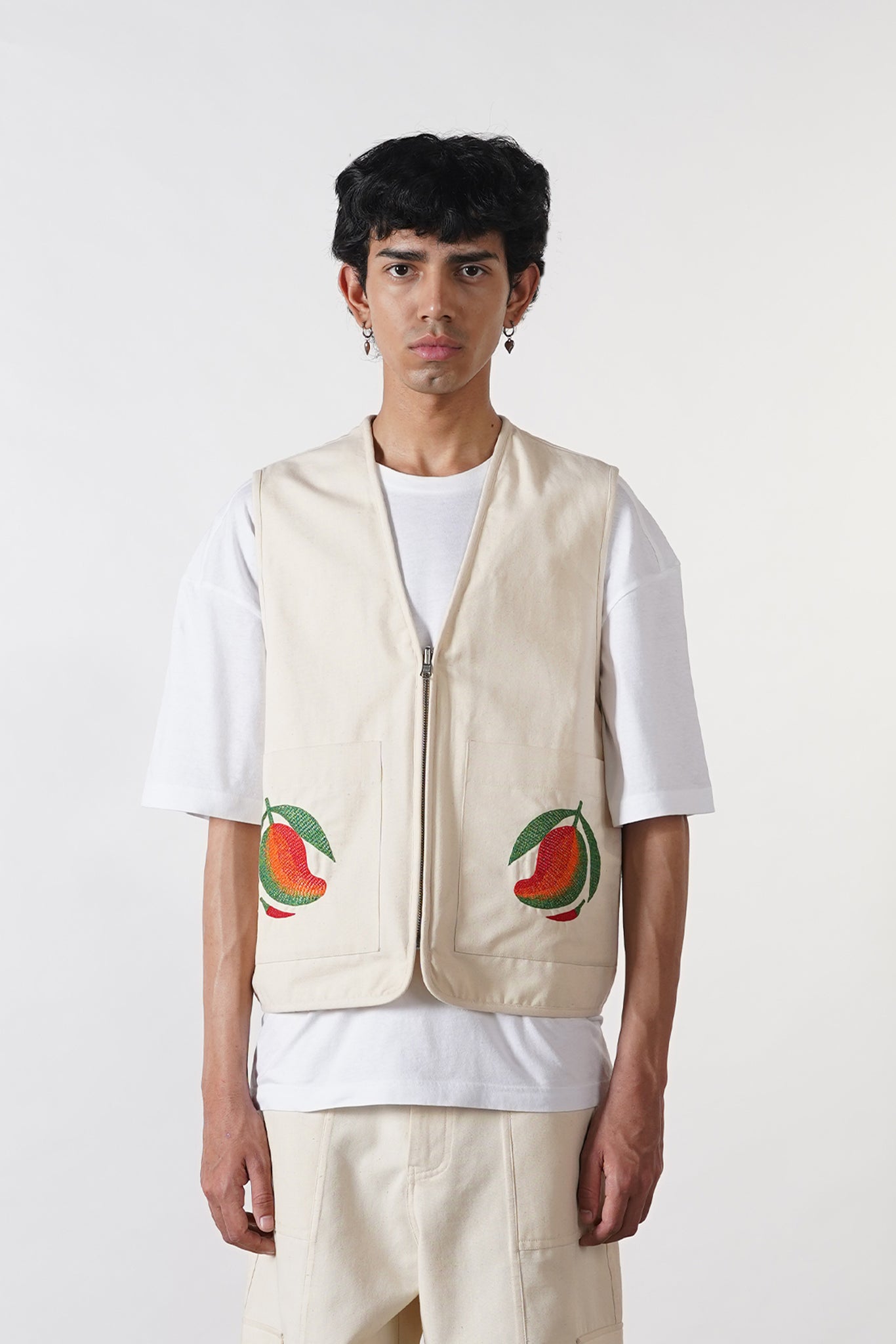 Ecru Mango Szn Reversible Vest