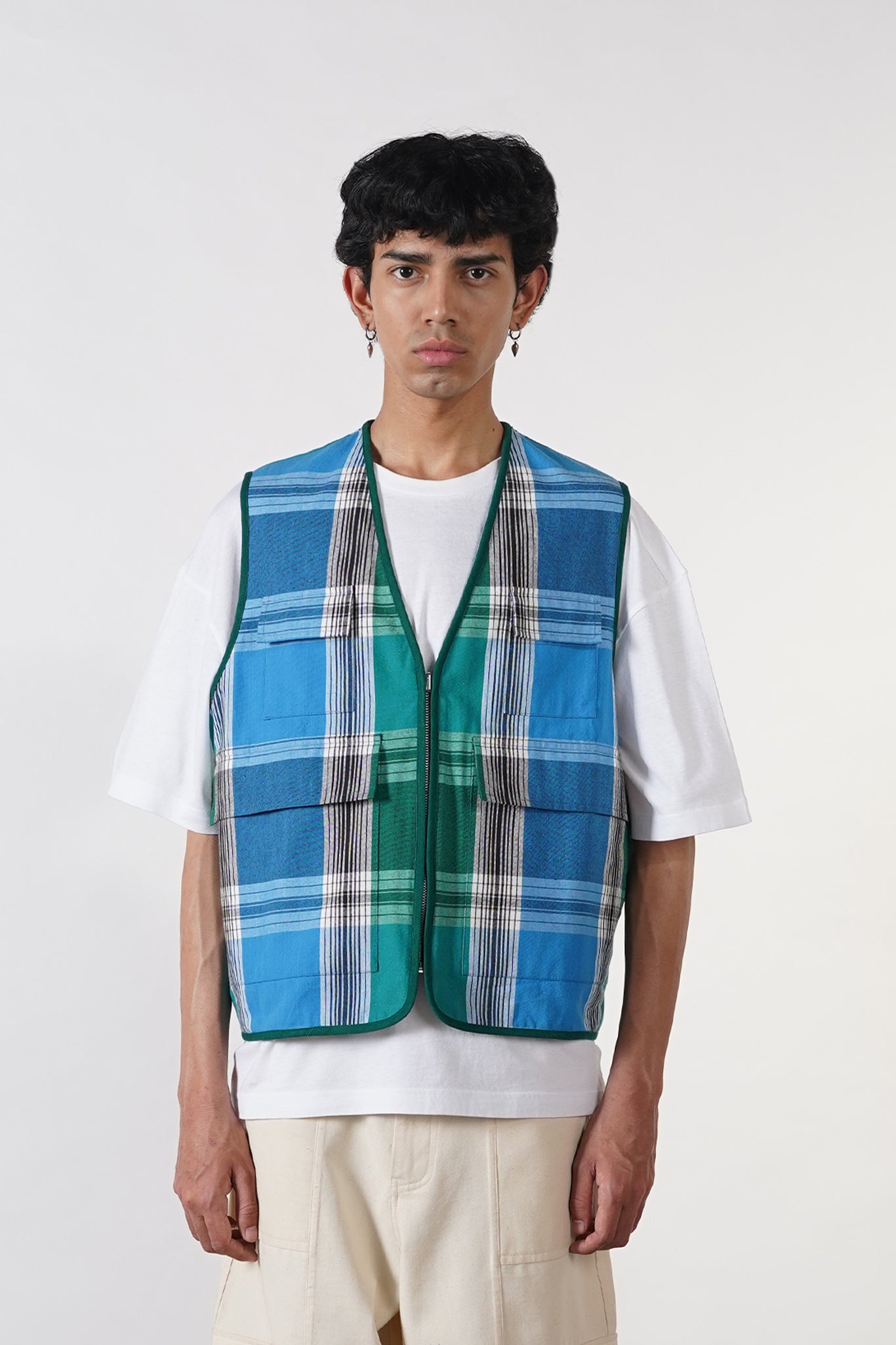 Maldives Plaid Reversible Vest