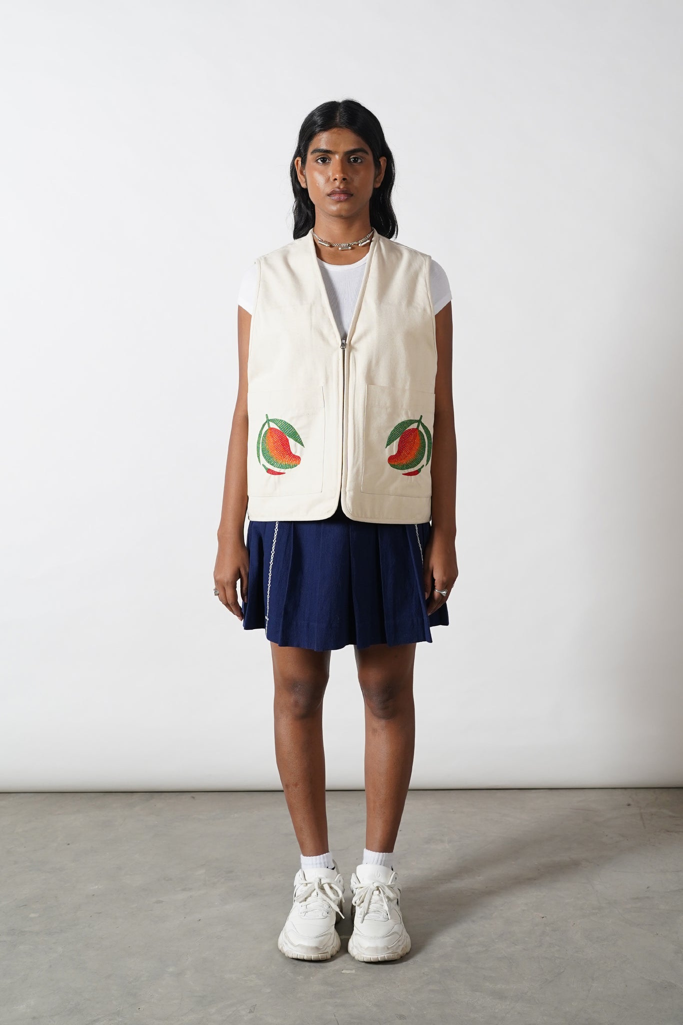 Ecru Mango Szn Reversible Vest