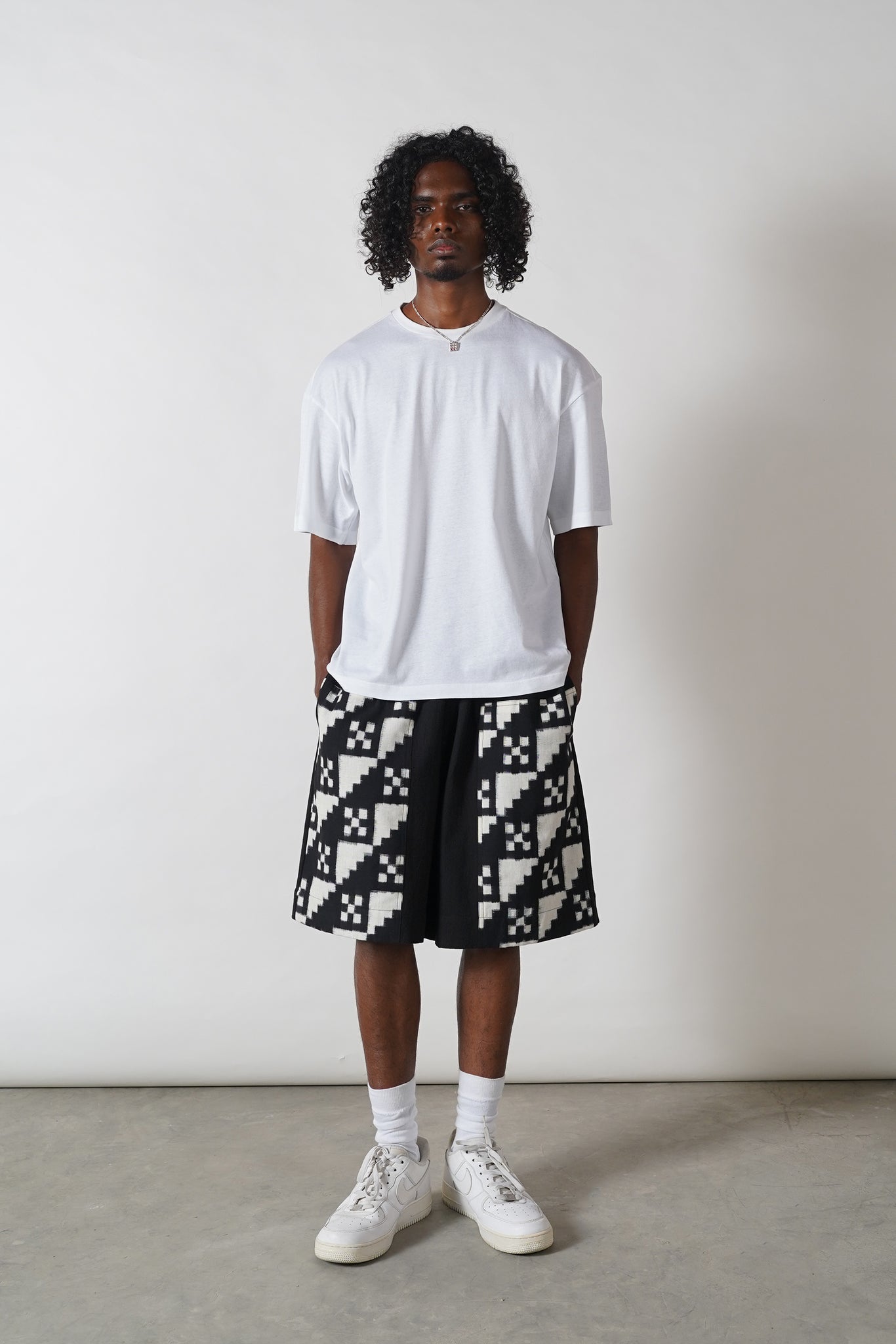 Ikat on Black Ball Shorts