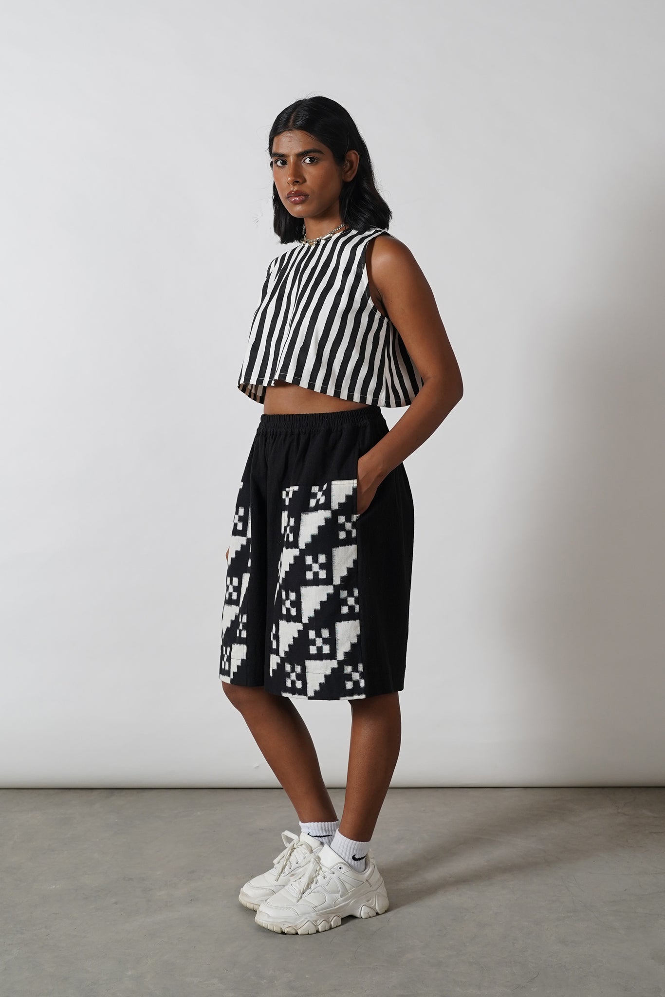 Ikat on Black Ball Shorts