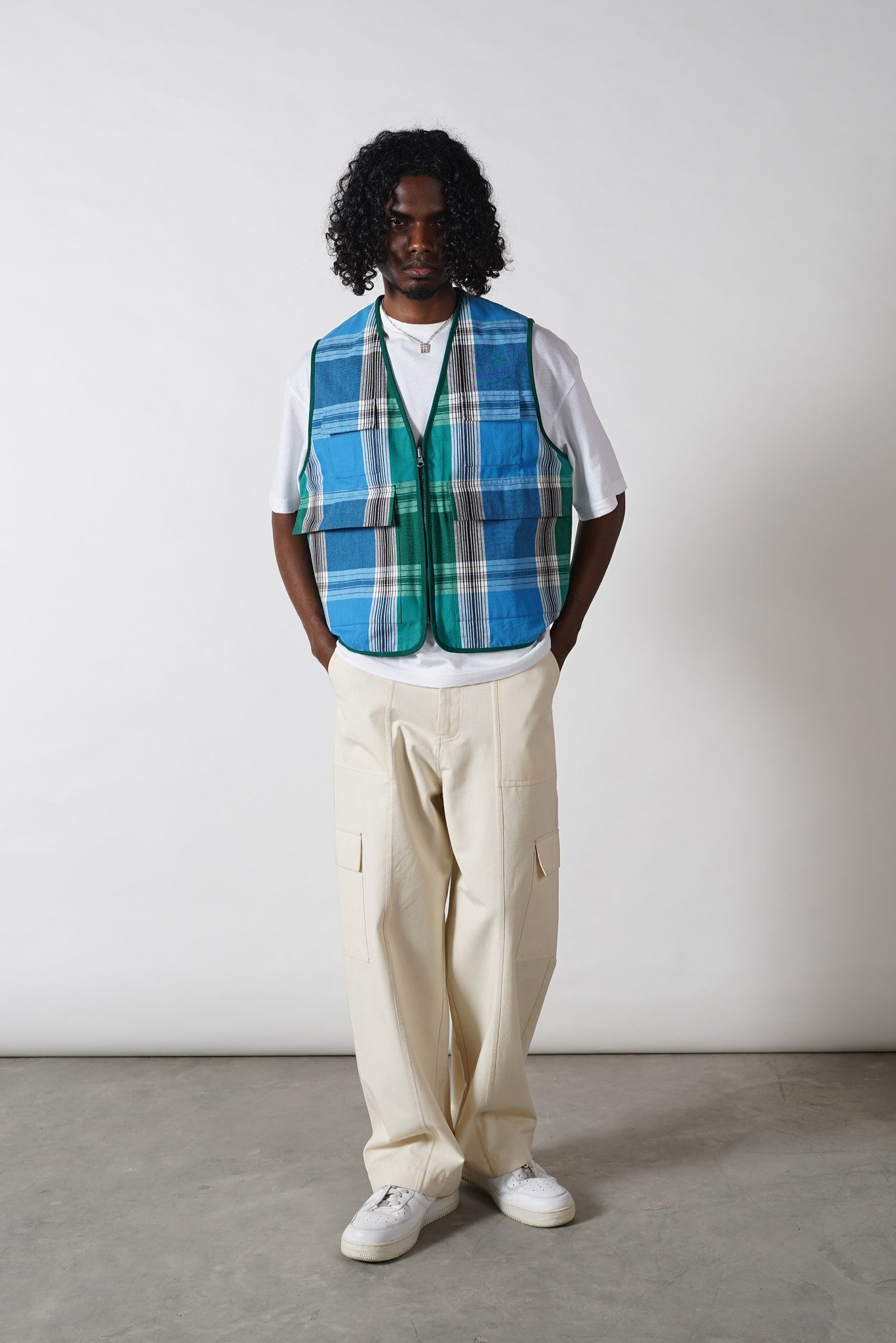 Maldives Plaid Reversible Vest