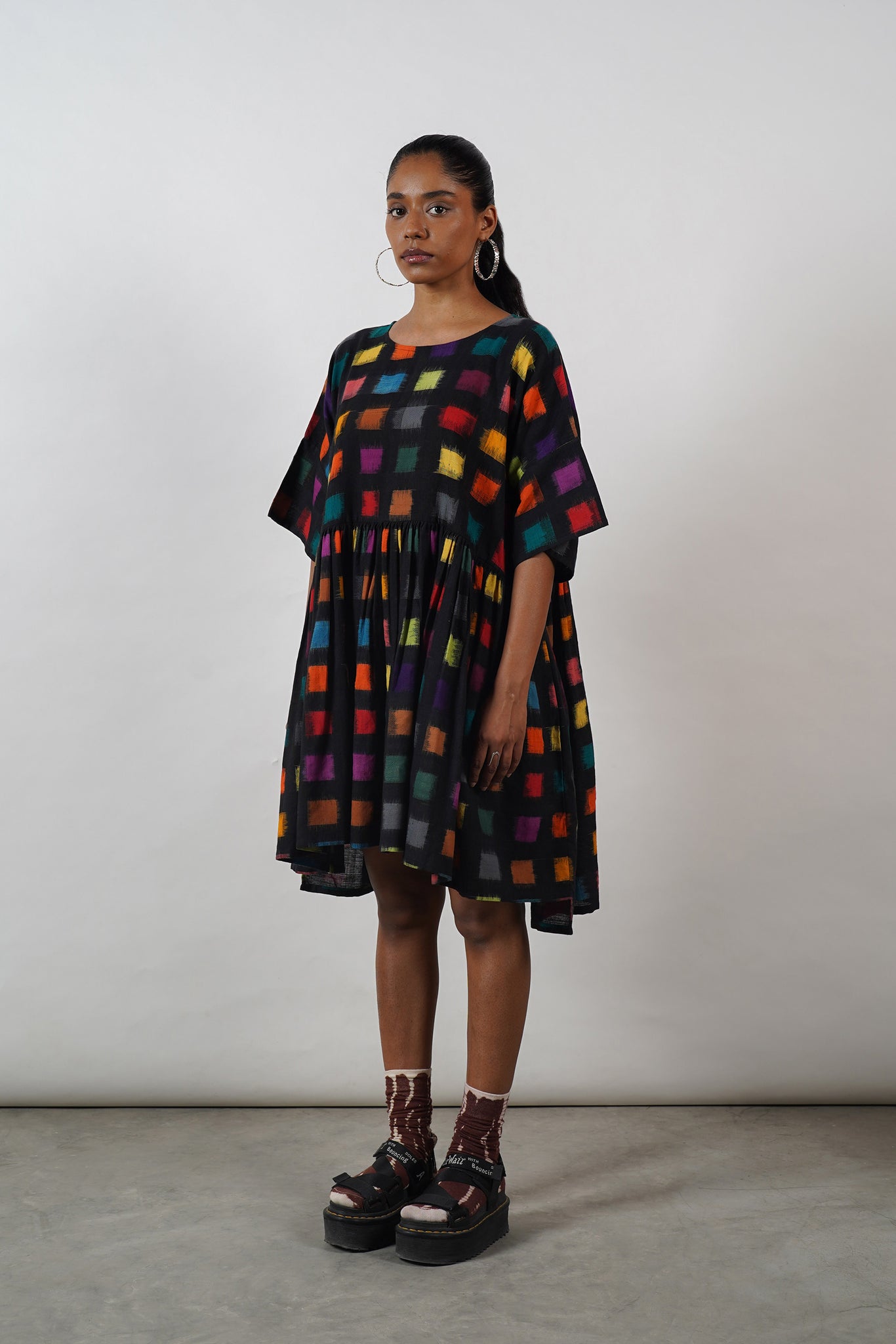 Ikat Dover Dress - Mini [Black]