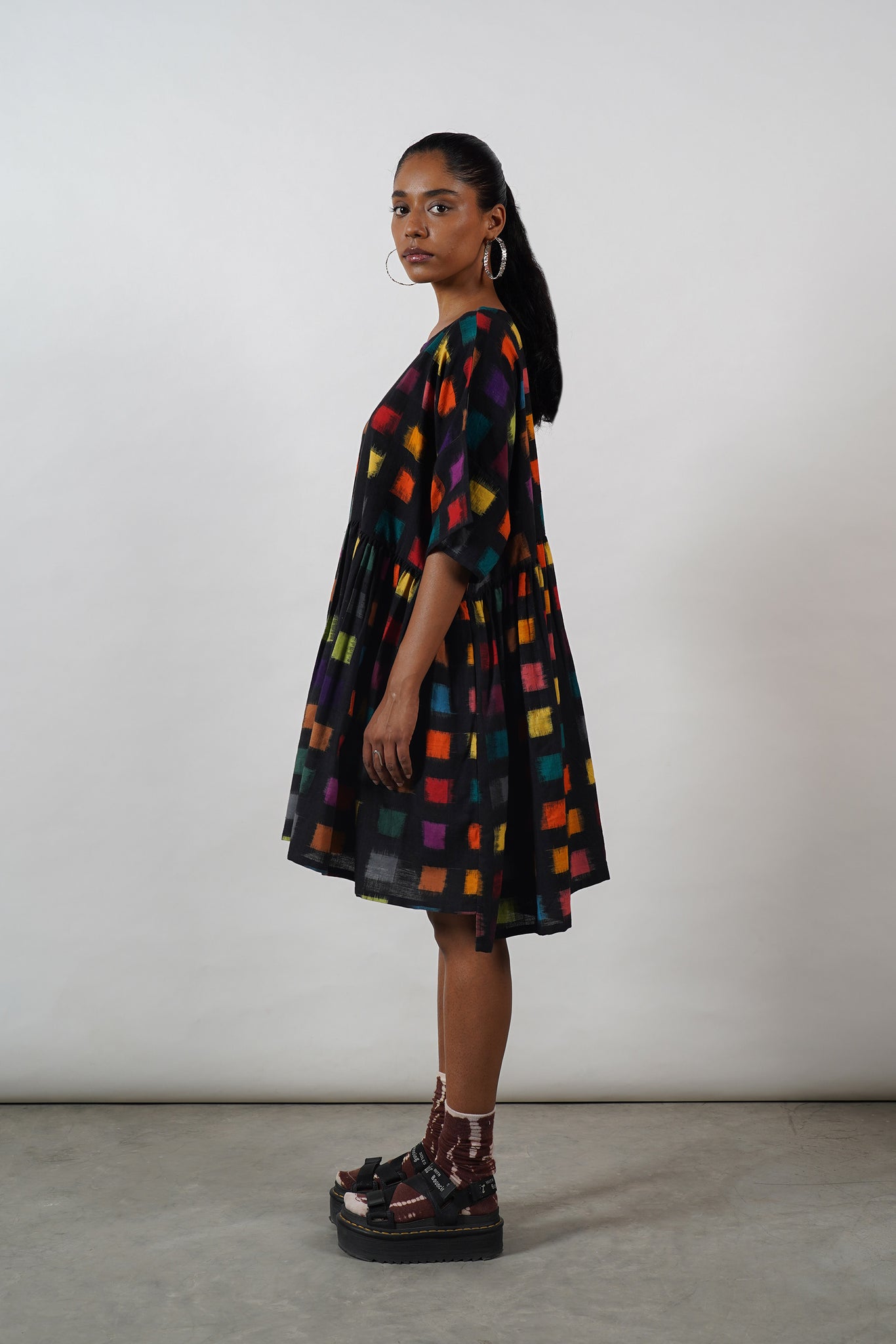 Ikat Dover Dress - Mini [Black]