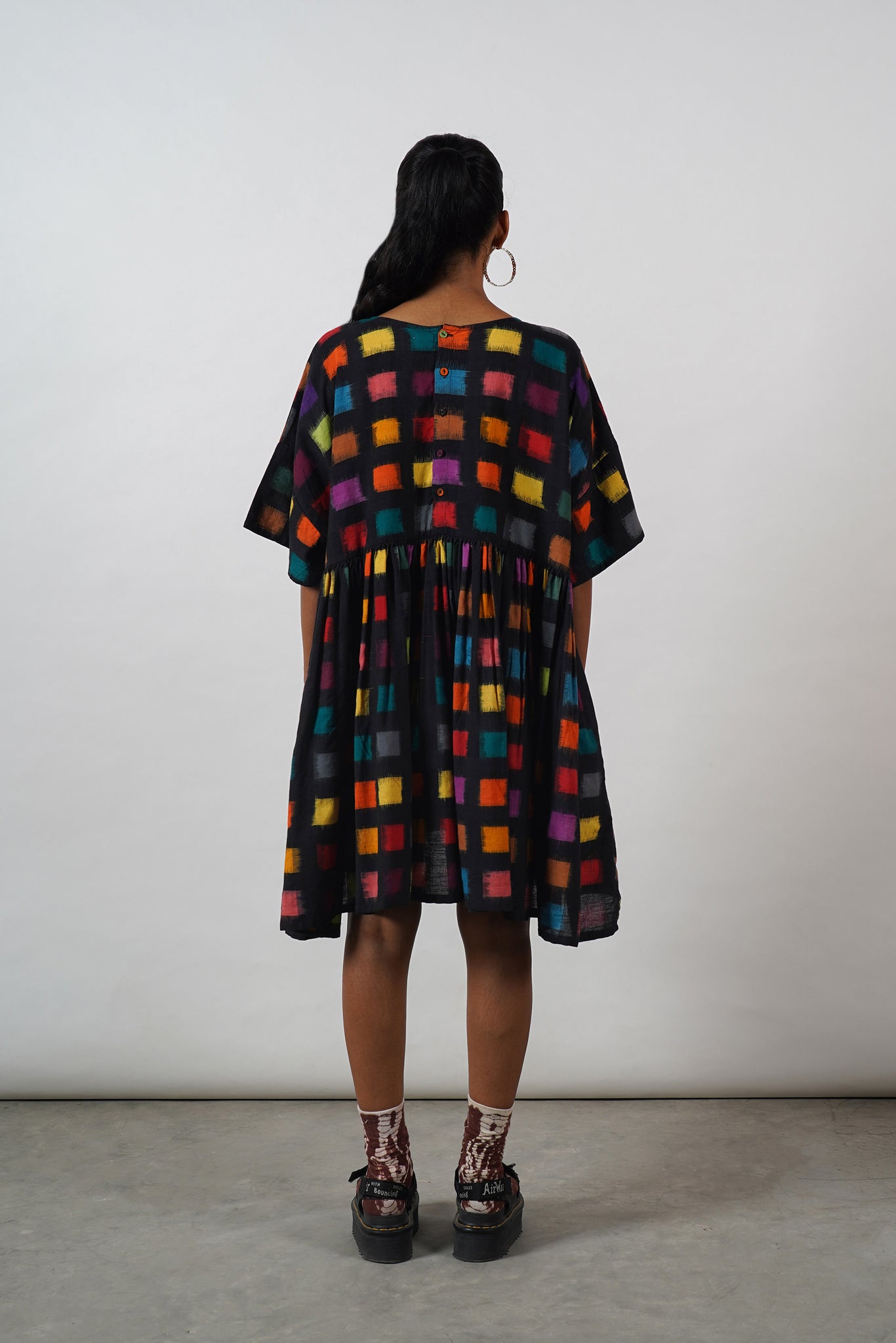 Ikat Dover Dress - Mini [Black]