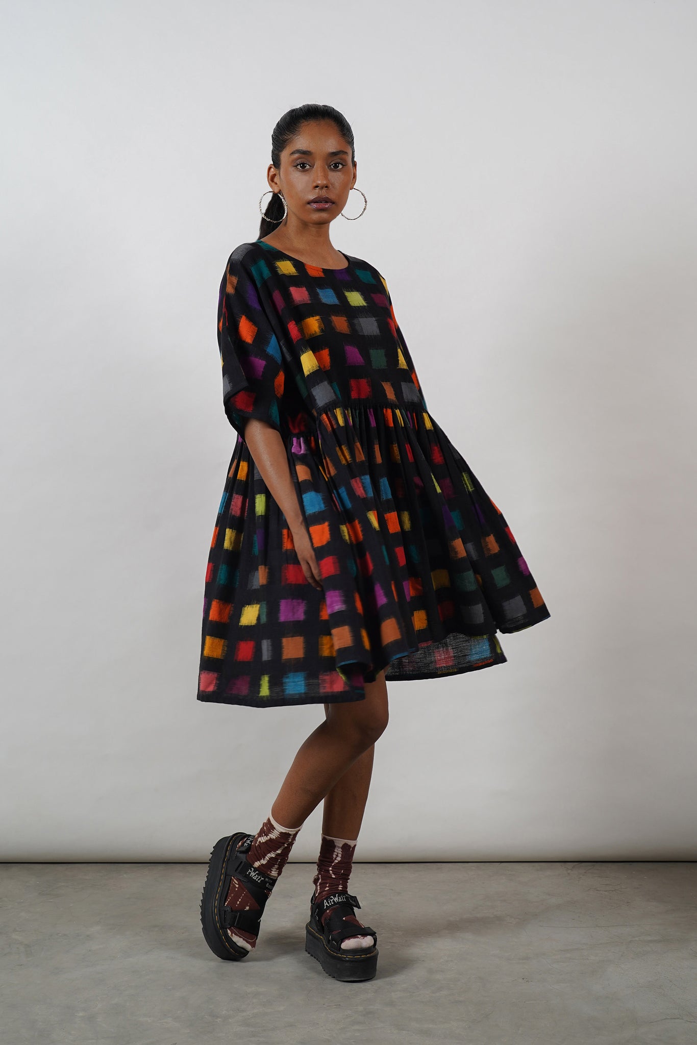 Ikat Dover Dress - Mini [Black]