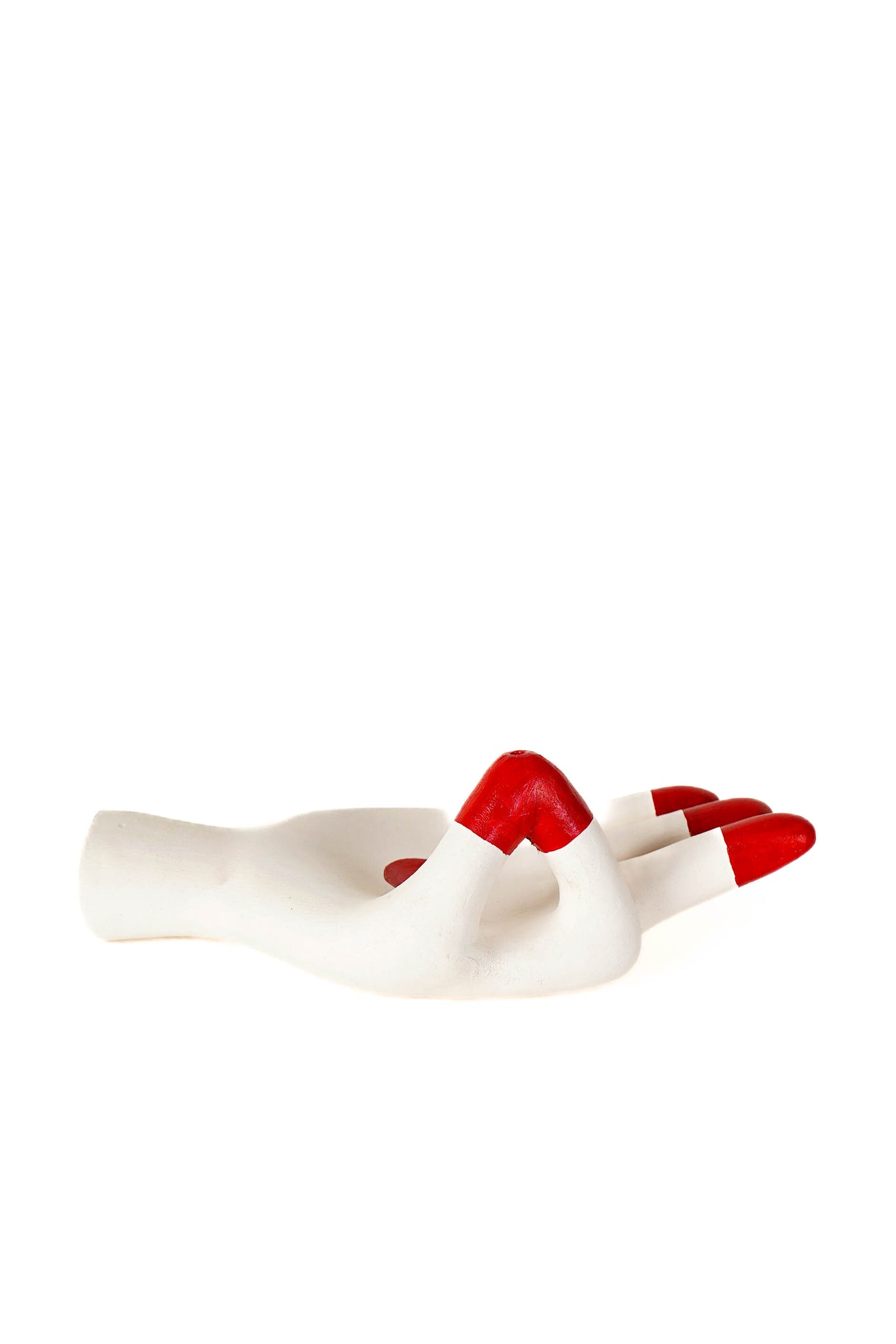 Alta Incense Holder with Claymen [White & Red]