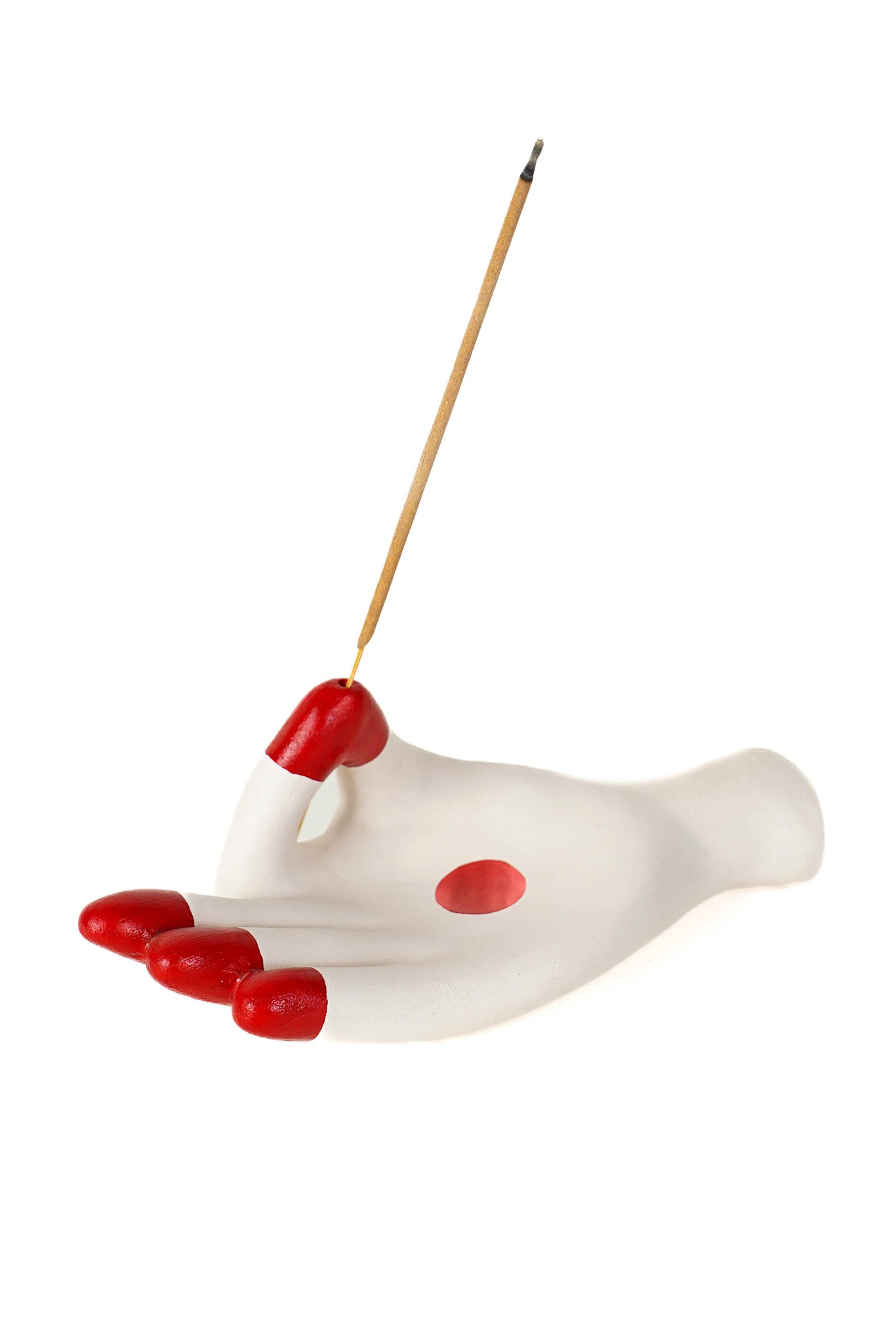 Alta Incense Holder with Claymen [White & Red]