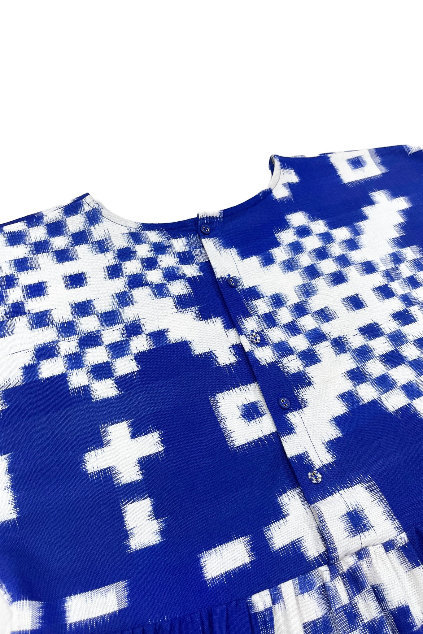 Tier Dress [Ikat Blue]