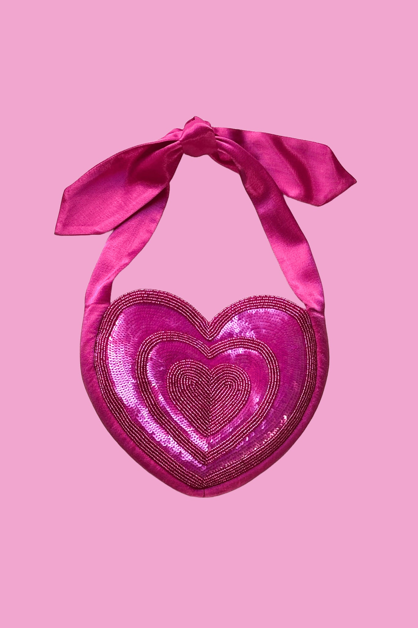 NBNW x TPA Heart in Heart Knot Purse (Hot Pink)