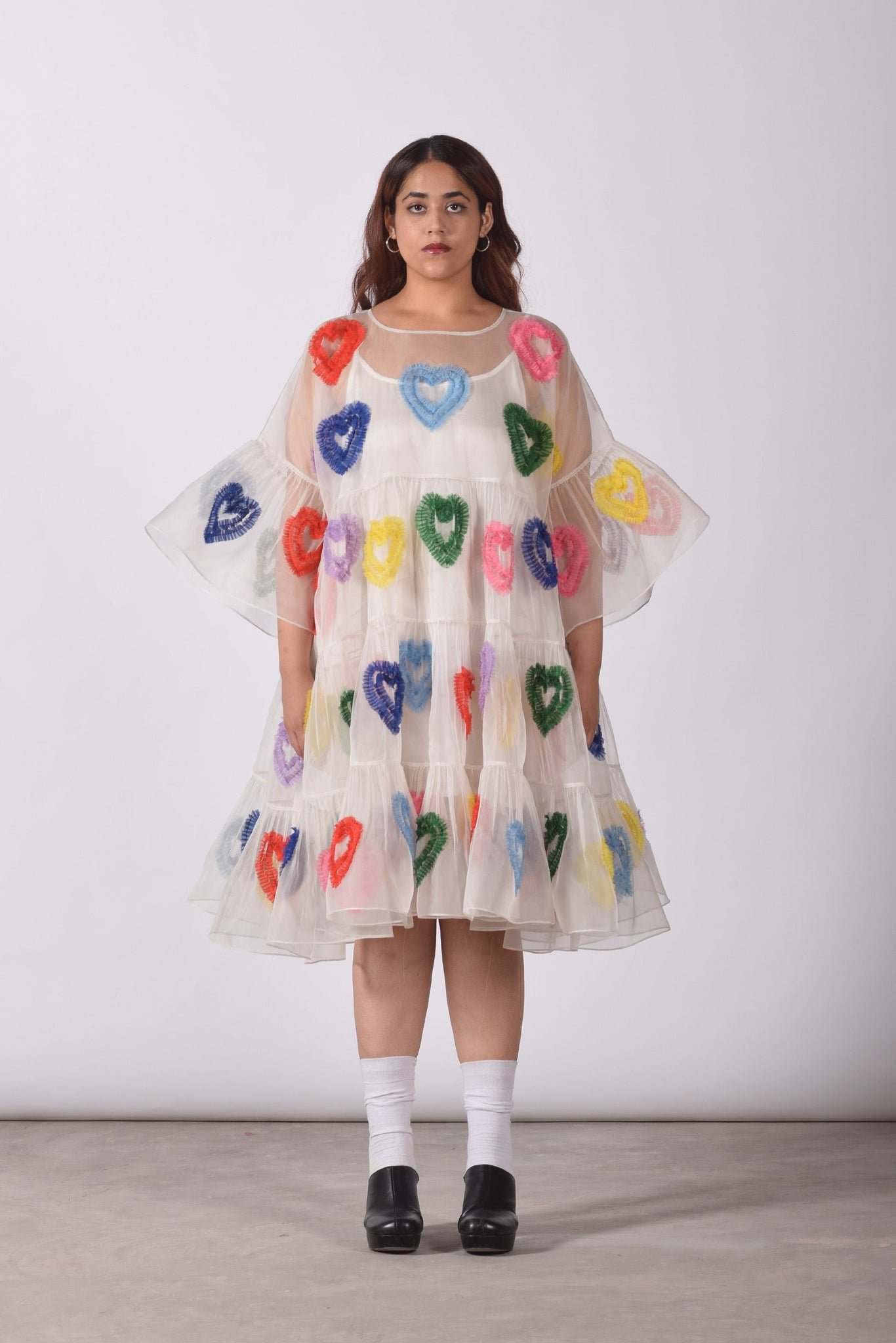 All Hearts Multi Tier Dress [White]