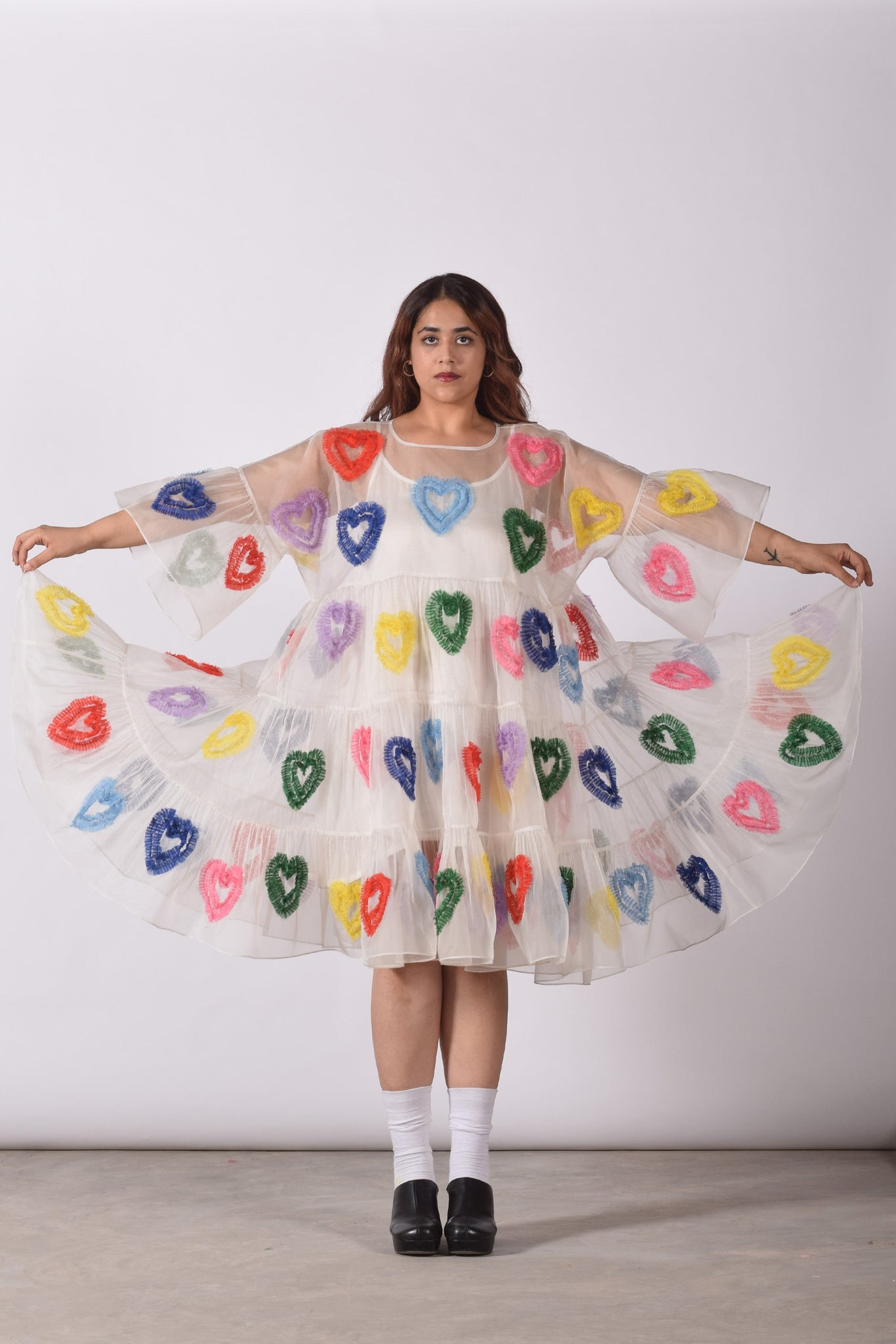 All Hearts Multi Tier Dress [White]