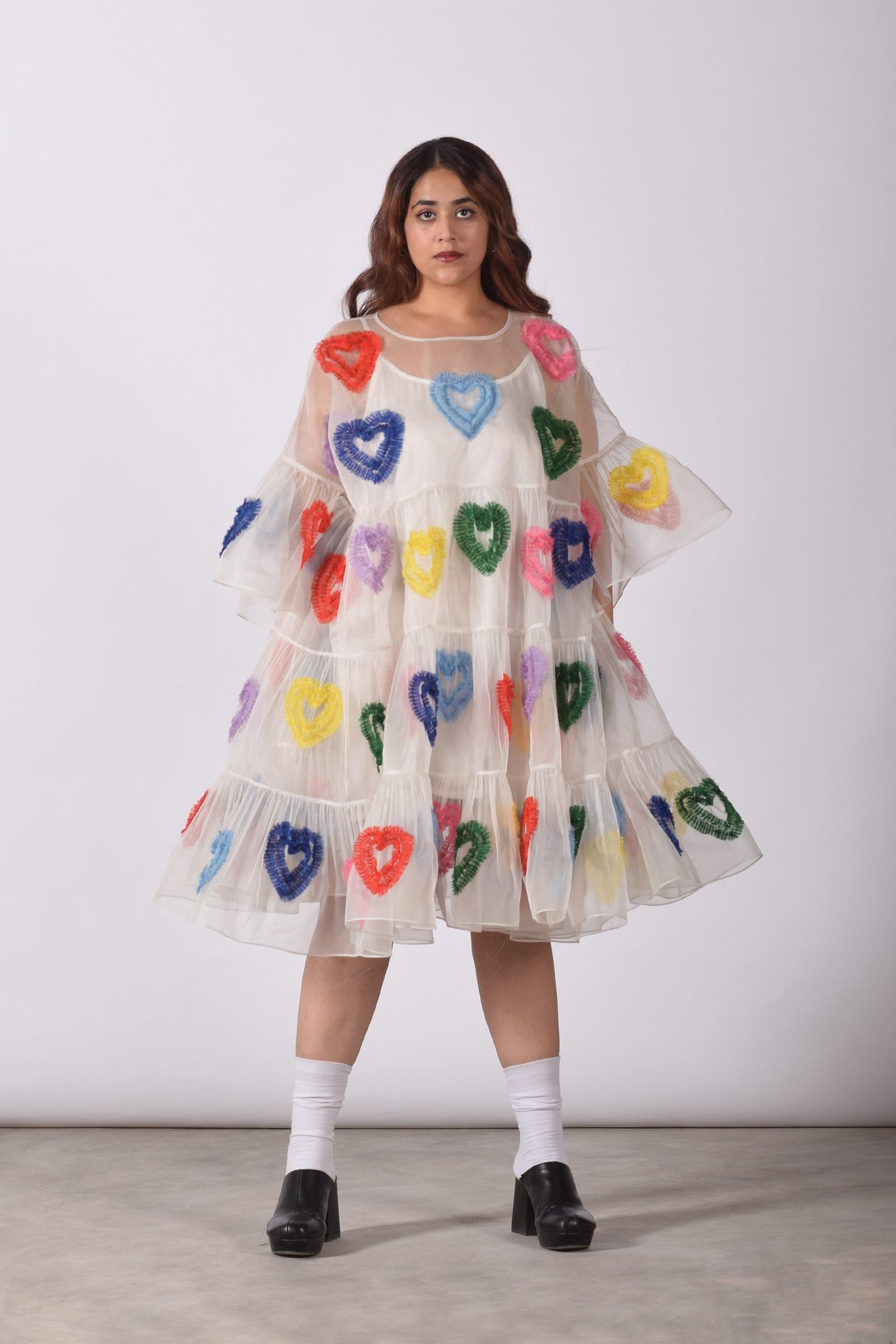 All Hearts Multi Tier Dress [White]