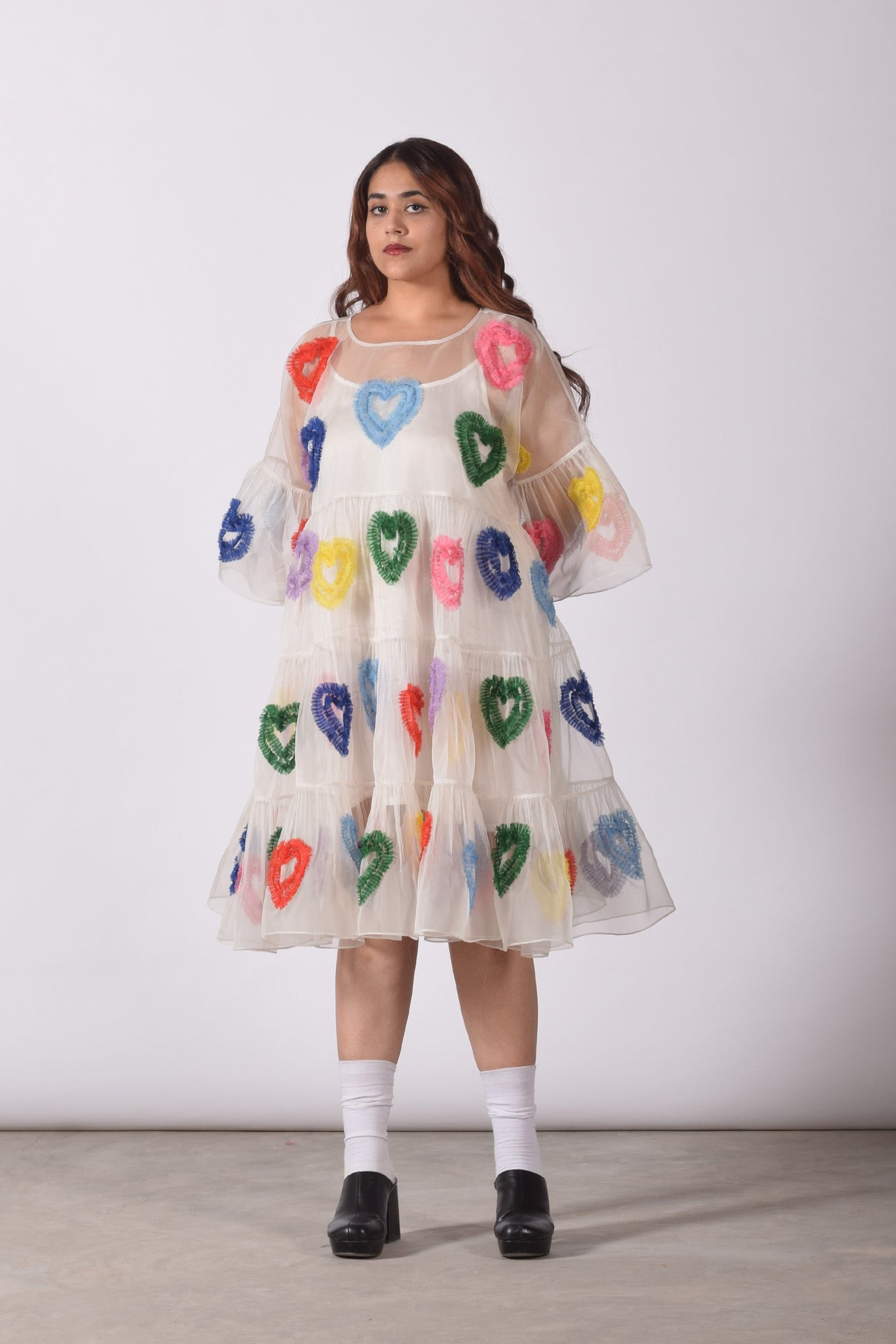 All Hearts Multi Tier Dress [White]