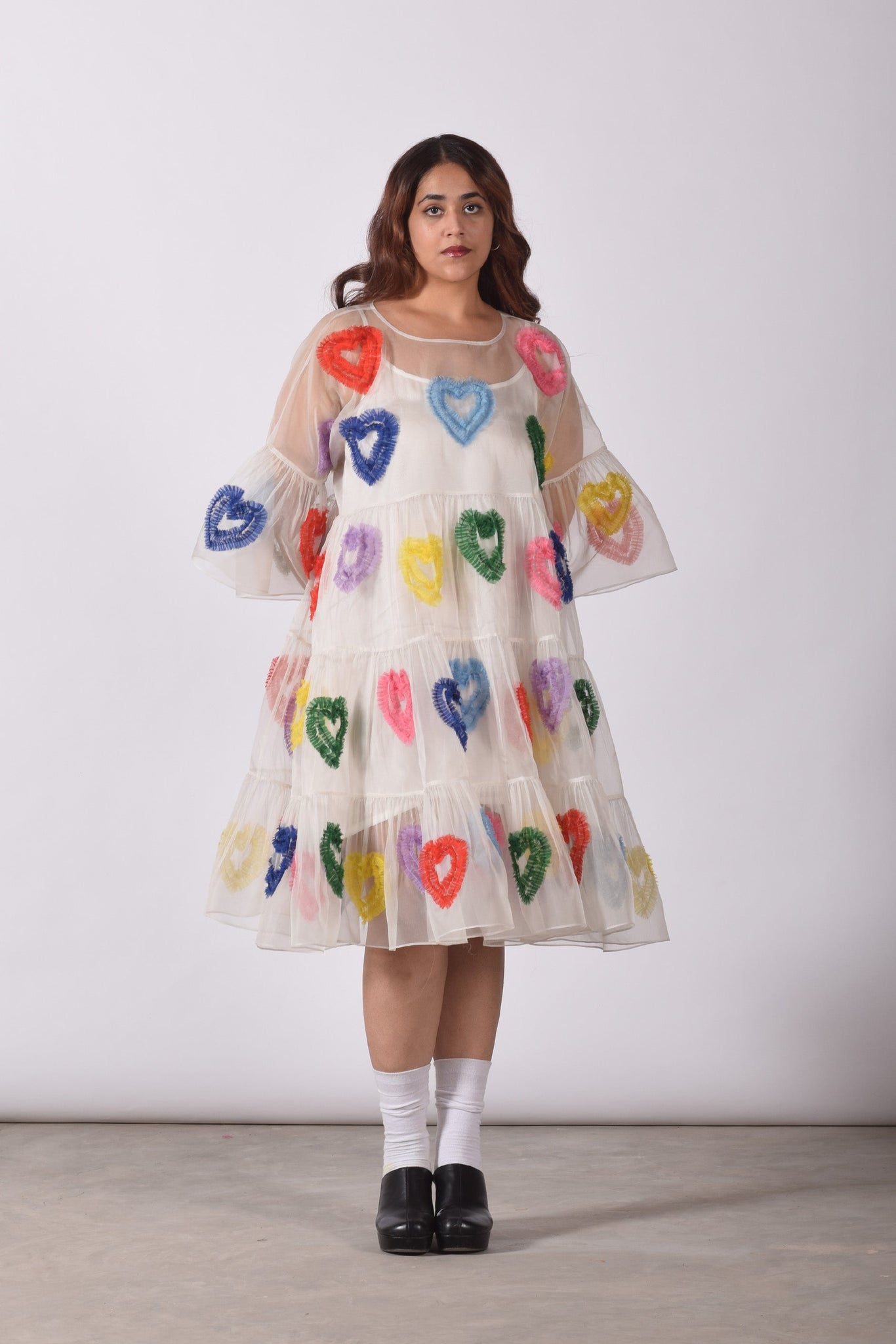 All Hearts Multi Tier Dress [White]