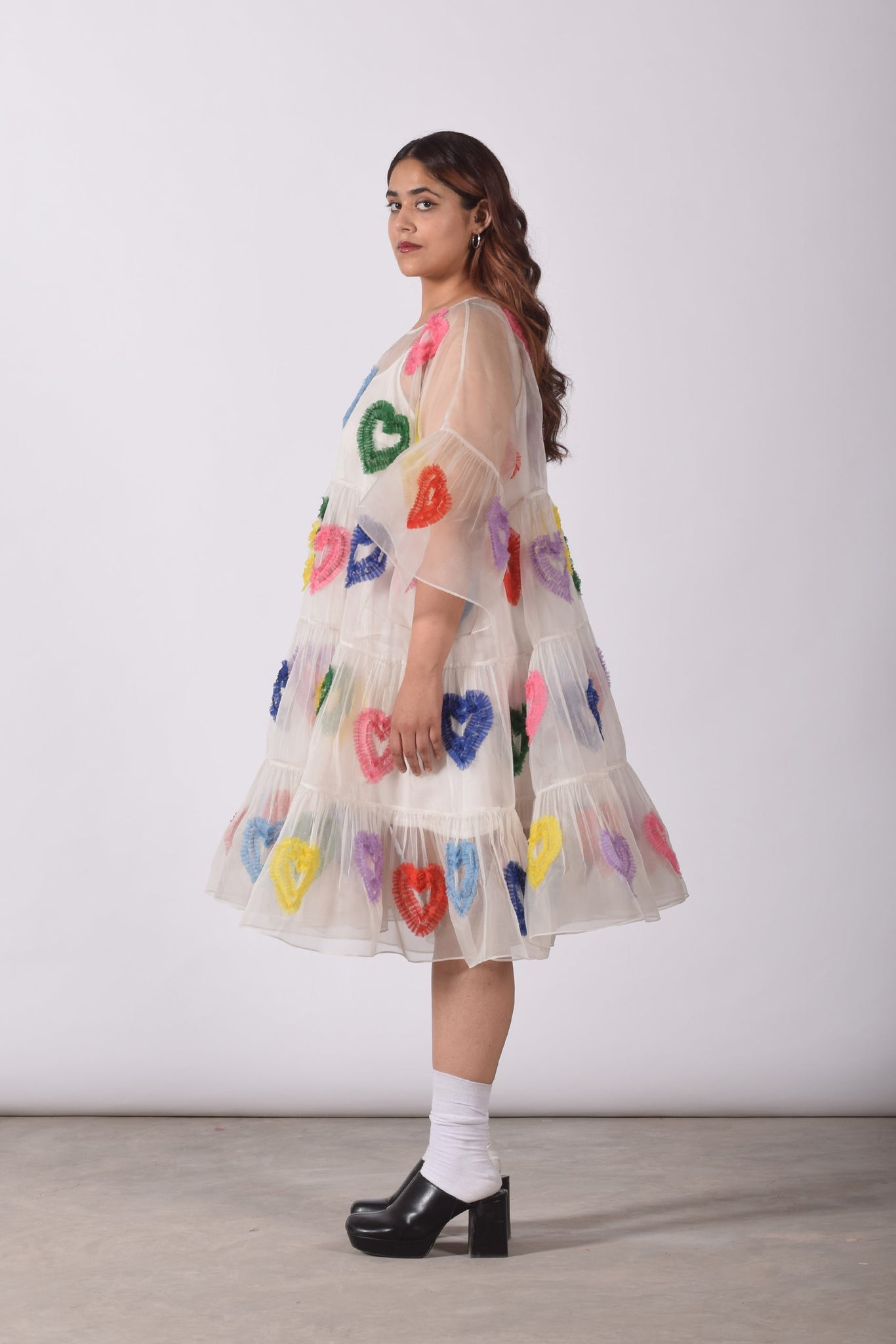 All Hearts Multi Tier Dress [White]