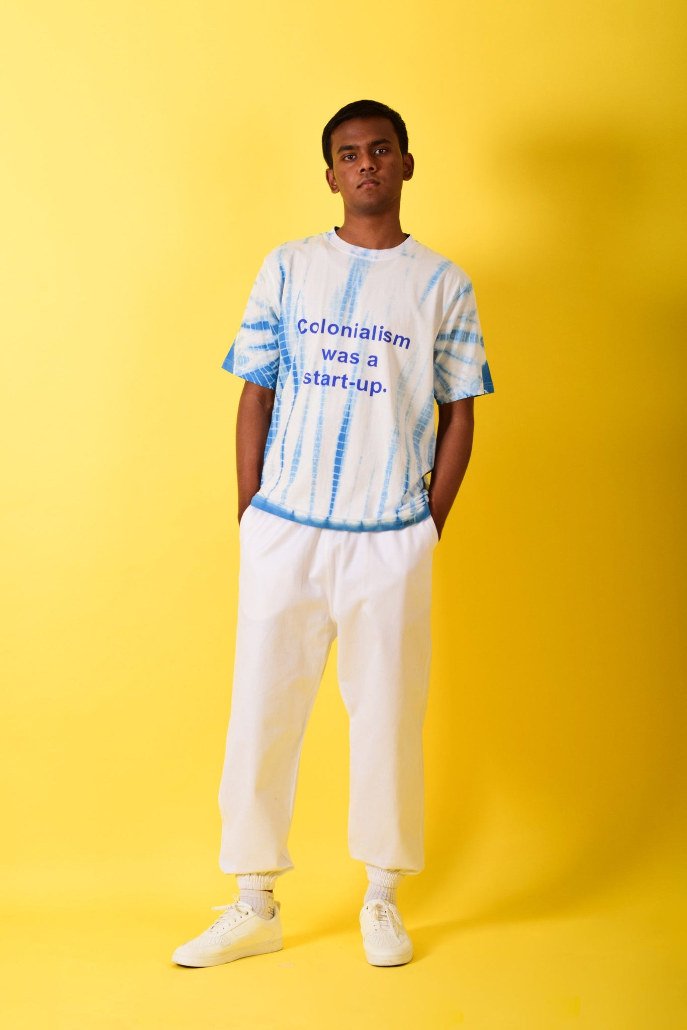 Colonialism Was A Start- Up Tee [Blue] - 2X