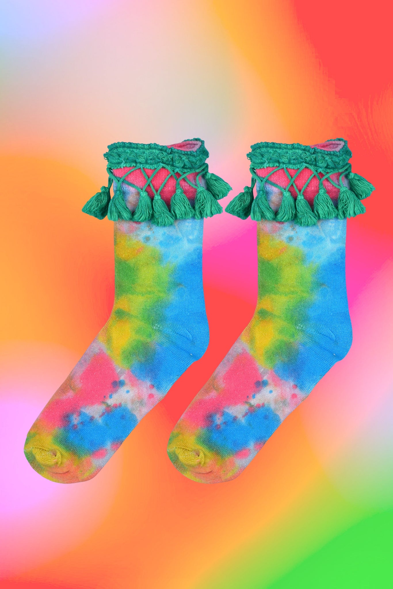 Tassle Tie Dye Socks