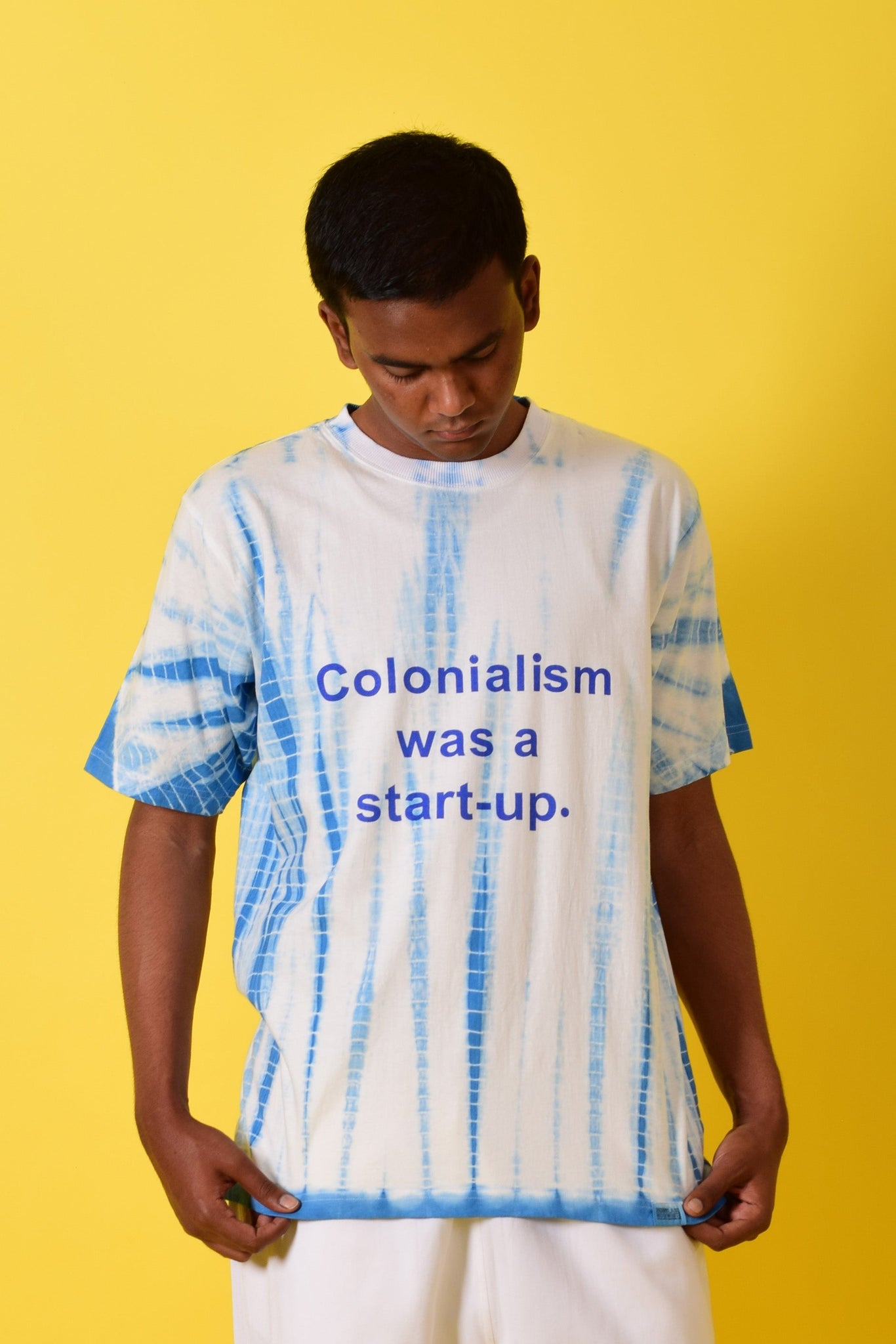 Colonialism Was A Start- Up Tee [Blue] - 2X